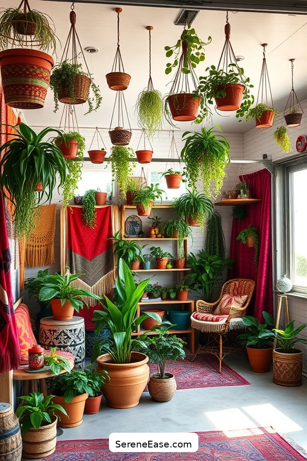 Revamp Your Garage for Bold and Bright Bohemian Style 7 Incorporate Indoor Plants for a Lush Feel for Revamp Your Garage for Bold and Bright Bohemian Style