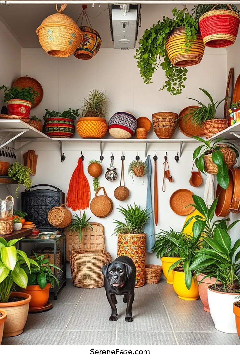 Revamp Your Garage for Bold and Bright Bohemian Style 6 Use Creative Storage Solutions for Revamp Your Garage for Bold and Bright Bohemian Style