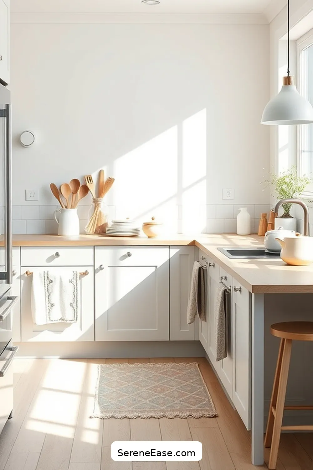 Step-By-Step Guide to Creating a Scandinavian-Style Kitchen With Pastels 10 Adding Functional Accessories for Step-By-Step Guide to Creating a Scandinavian-Style Kitchen With Pastels