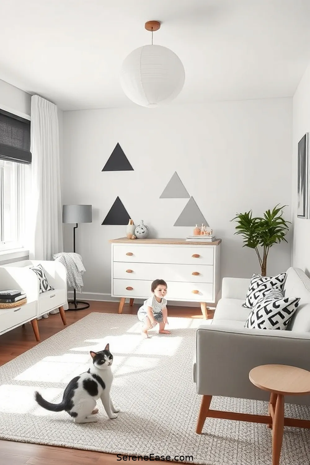 Step-by-Step to Achieve a Black and White Mid Century Modern Nursery Style 2 Understanding Mid-Century Modern Design Principles for Step-by-Step to Achieve a Black and White Mid Century Modern Nursery Style
