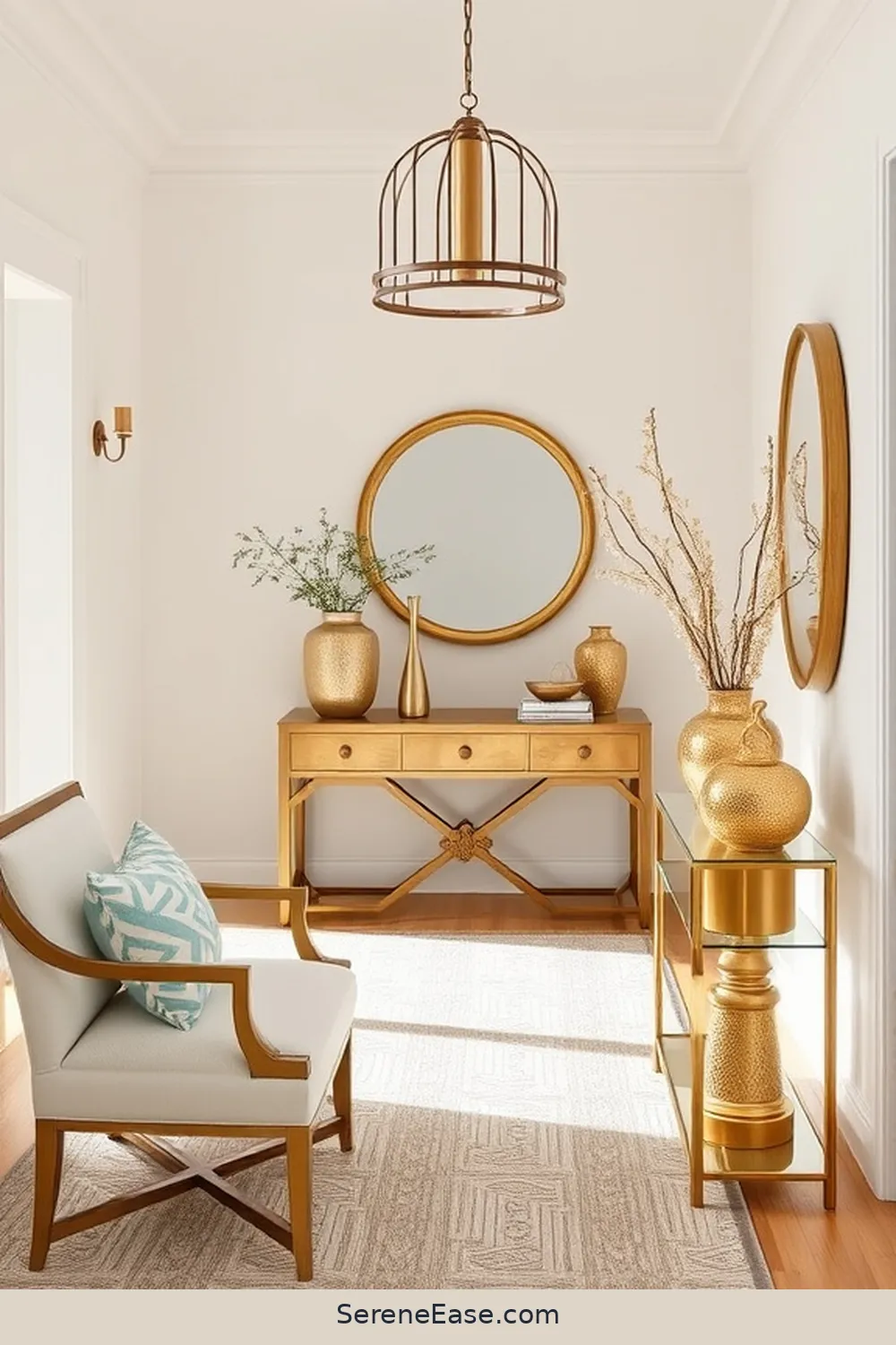 Stunning Metallic Accents to Elevate Your Coastal Entryway Style 10 Furniture With Metallic Details for Stunning Metallic Accents to Elevate Your Coastal Entryway Style