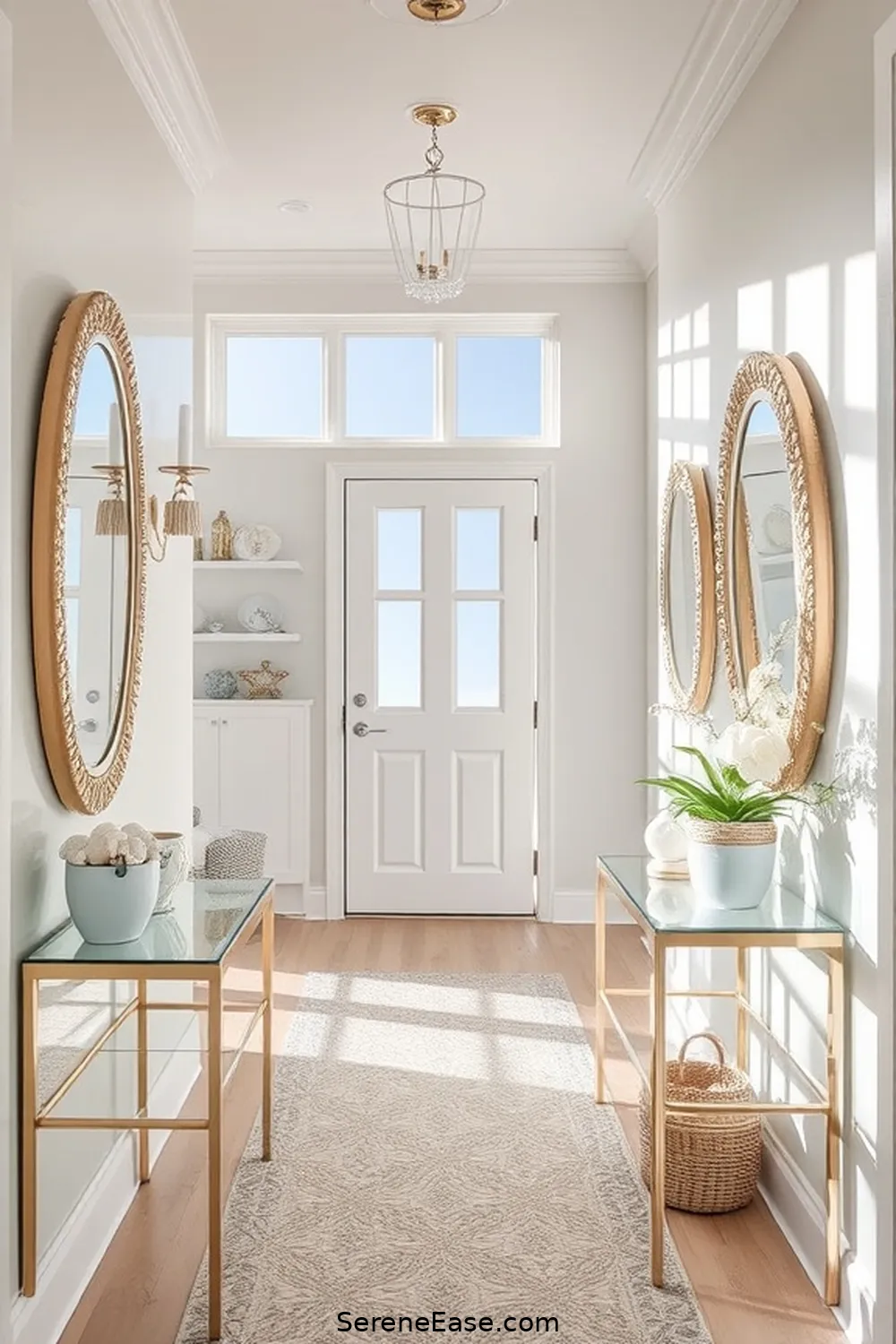 Stunning Metallic Accents to Elevate Your Coastal Entryway Style 4 Mirrored Surfaces to Reflect Coastal Light for Stunning Metallic Accents to Elevate Your Coastal Entryway Style