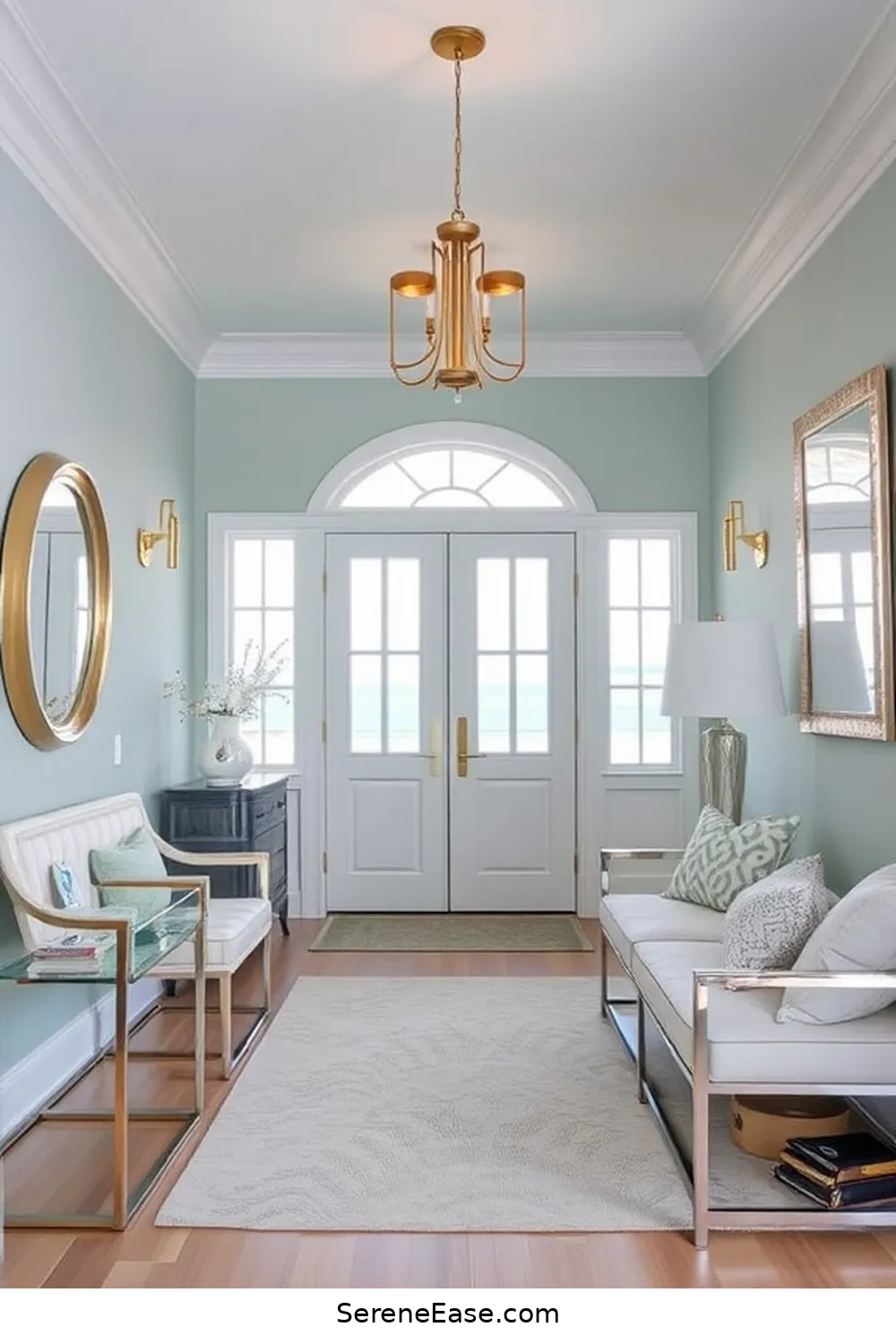 Stunning Metallic Accents to Elevate Your Coastal Entryway Style 2 The Allure of Metallics in Coastal Design for Stunning Metallic Accents to Elevate Your Coastal Entryway Style