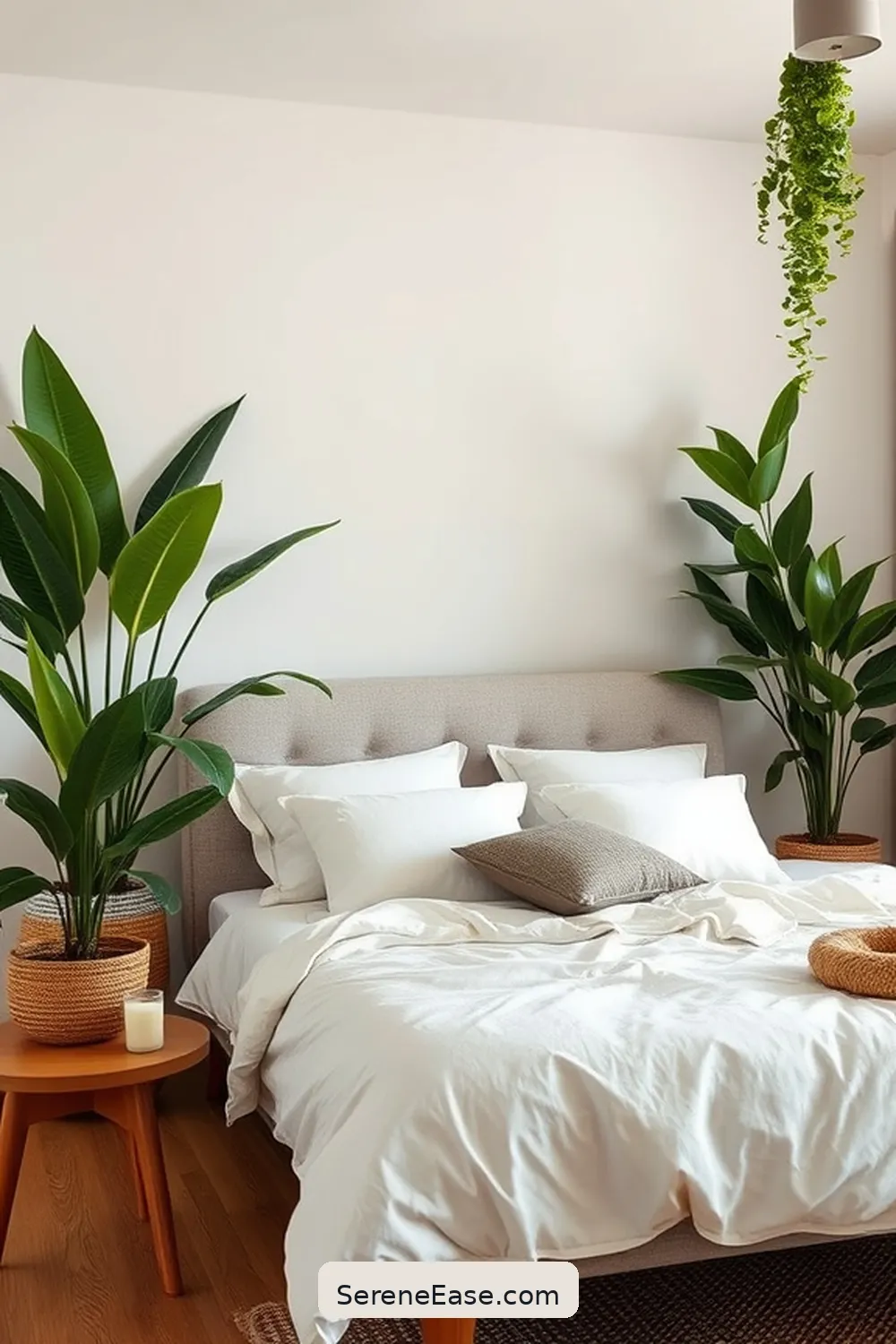 Style Your Bedroom in Neutral Tones With Mid-Century Modern Flair 8 Accessorizing With Plants for Style Your Bedroom in Neutral Tones With Mid-Century Modern Flair