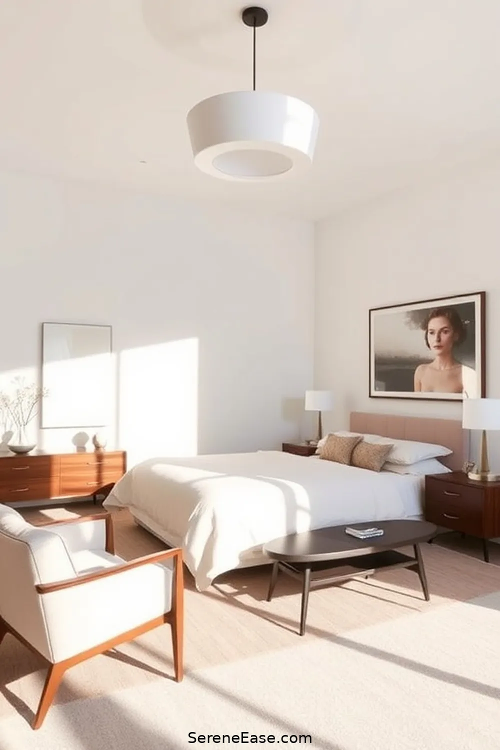 Style Your Bedroom in Neutral Tones With Mid-Century Modern Flair 5 Incorporating Statement Lighting for Style Your Bedroom in Neutral Tones With Mid-Century Modern Flair