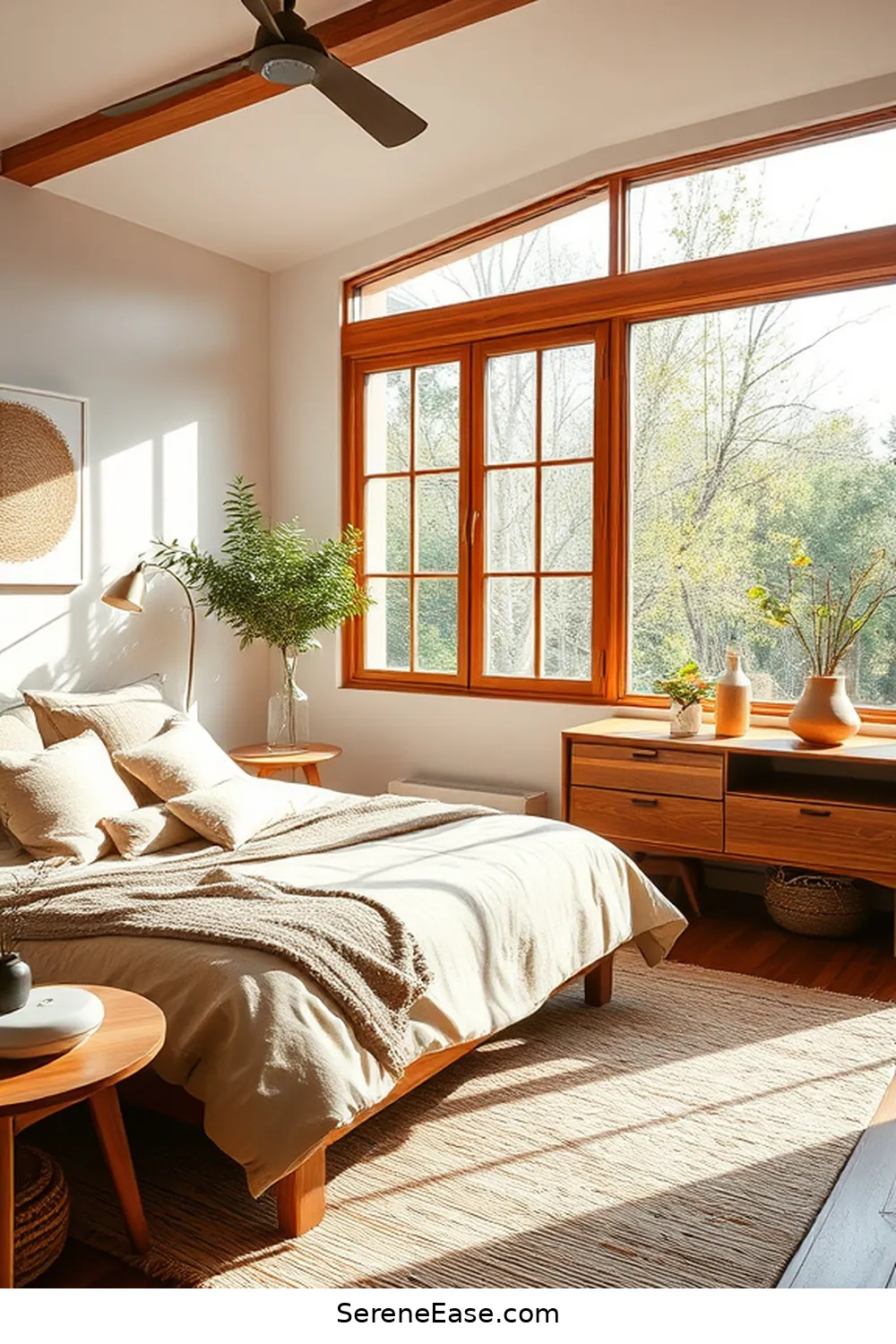 Style Your Bedroom in Neutral Tones With Mid-Century Modern Flair 11 Utilizing Natural Materials for Style Your Bedroom in Neutral Tones With Mid-Century Modern Flair