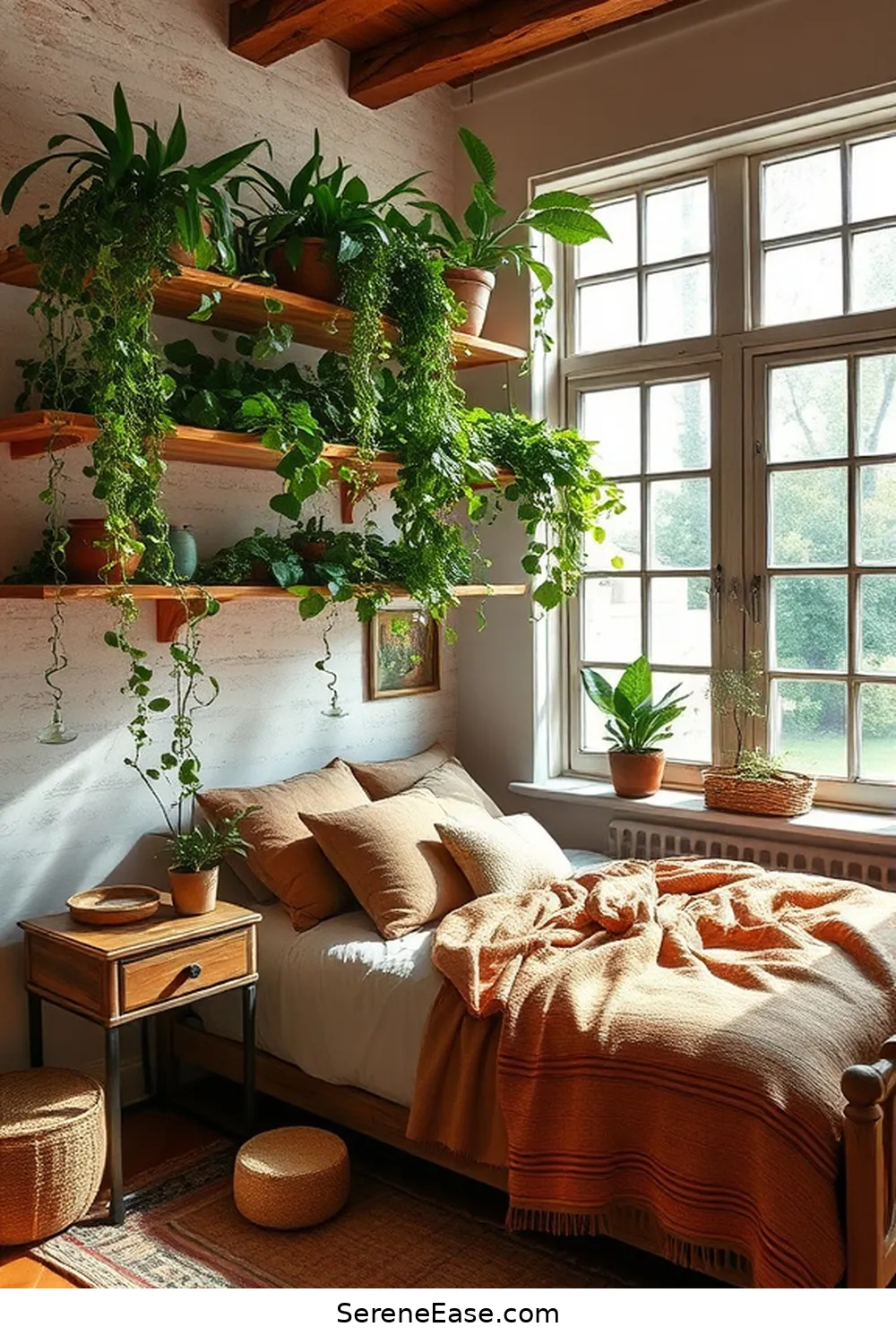 Tips for Blending Earth Tones With Rustic Bedroom Style 6 Adding Greenery and Plants for Tips for Blending Earth Tones With Rustic Bedroom Style