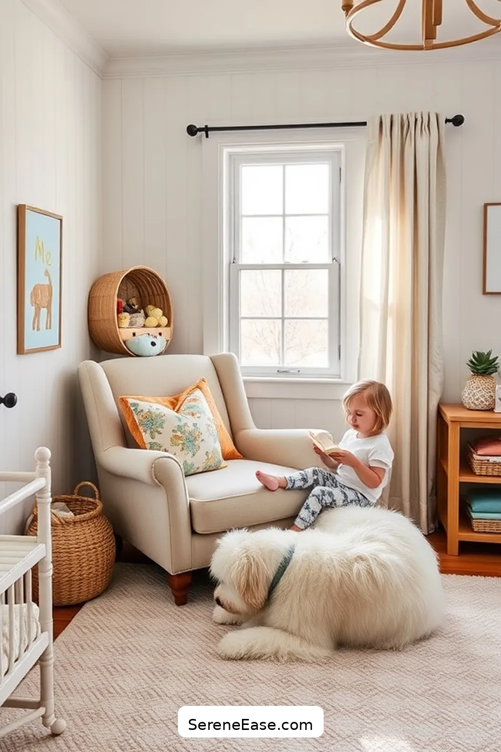 Tips for Designing a Bold and Bright Nursery in Modern Farmhouse Style 8 Create a Cozy Reading Nook for Tips for Designing a Bold and Bright Nursery in Modern Farmhouse Style