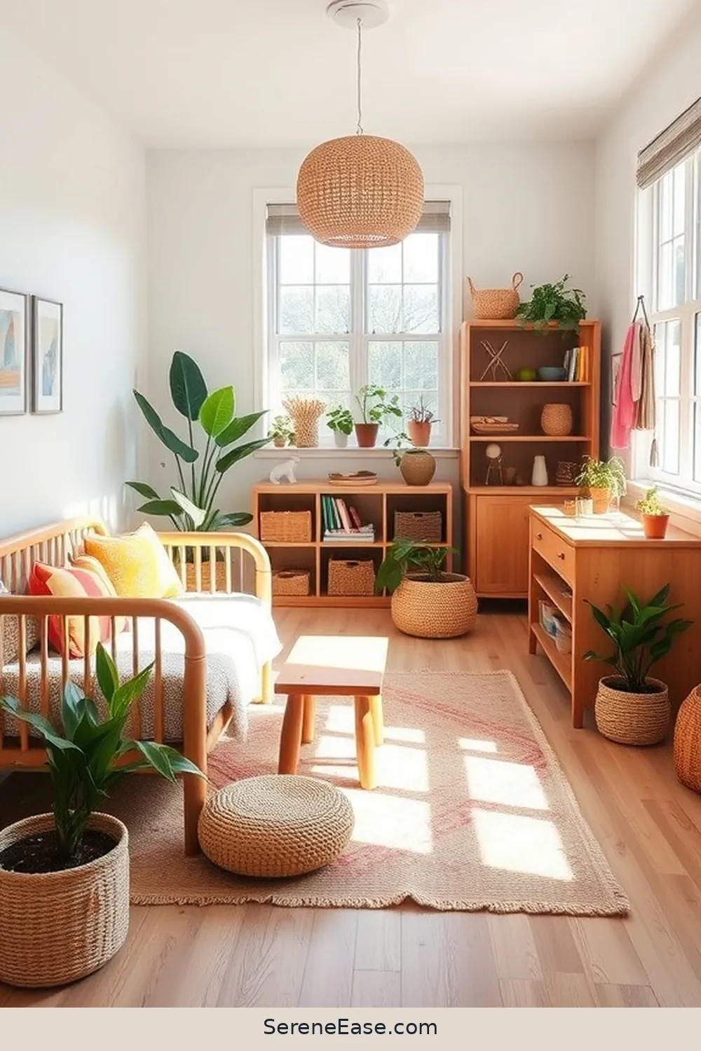 Tips for Designing a Bold and Bright Nursery in Modern Farmhouse Style 4 Incorporate Natural Materials for Tips for Designing a Bold and Bright Nursery in Modern Farmhouse Style