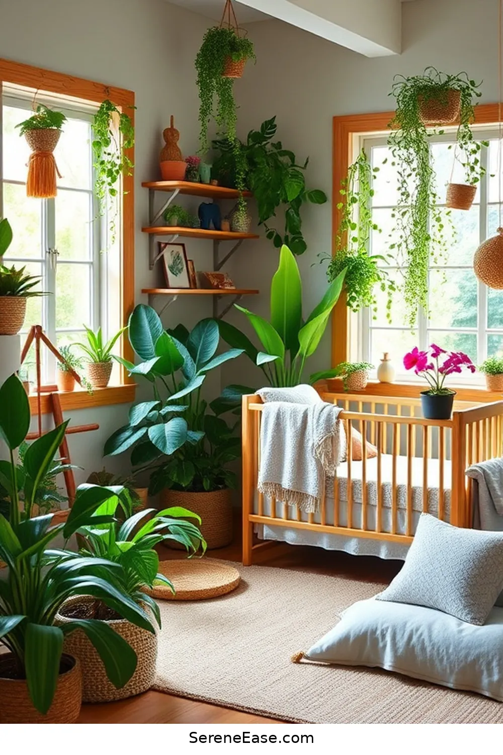 Tips for Designing a Bold and Bright Nursery in Modern Farmhouse Style 13 Integrate Greenery and Nature for Tips for Designing a Bold and Bright Nursery in Modern Farmhouse Style