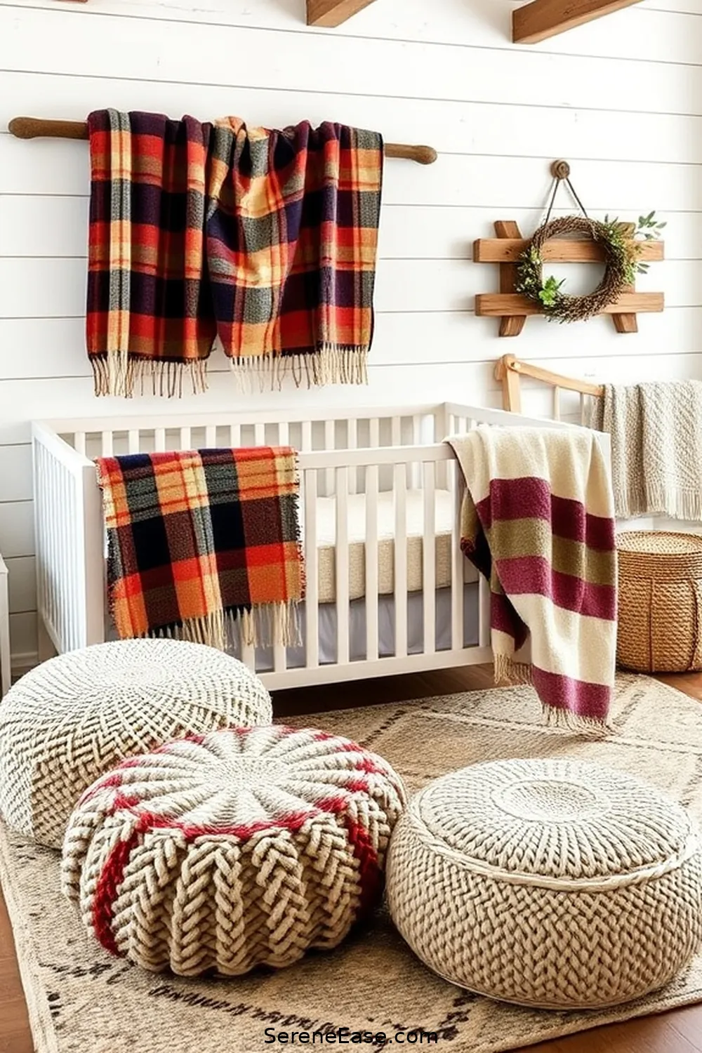 Tips for Designing a Bold and Bright Nursery in Modern Farmhouse Style 6 Layer Textures for Warmth for Tips for Designing a Bold and Bright Nursery in Modern Farmhouse Style