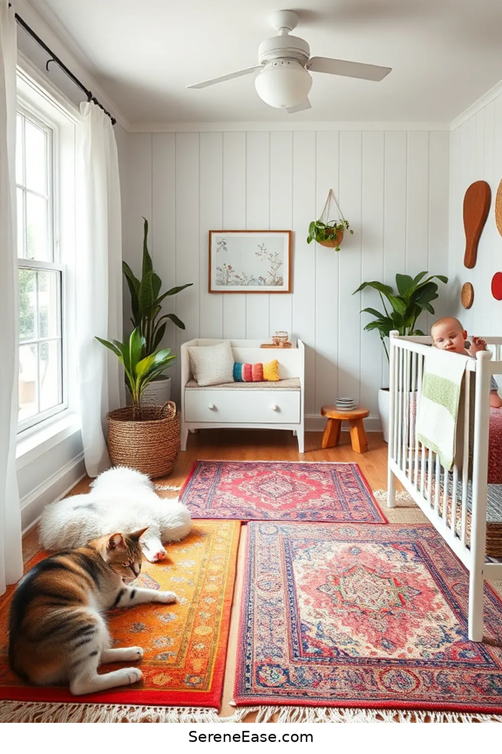 Tips for Designing a Bold and Bright Nursery in Modern Farmhouse Style 14 Use Rugs to Define Spaces for Tips for Designing a Bold and Bright Nursery in Modern Farmhouse Style