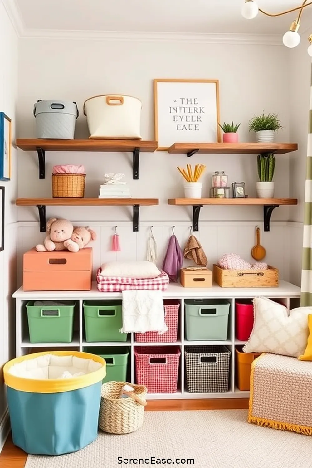 Tips for Designing a Bold and Bright Nursery in Modern Farmhouse Style 9 Utilize Functional Storage Solutions for Tips for Designing a Bold and Bright Nursery in Modern Farmhouse Style