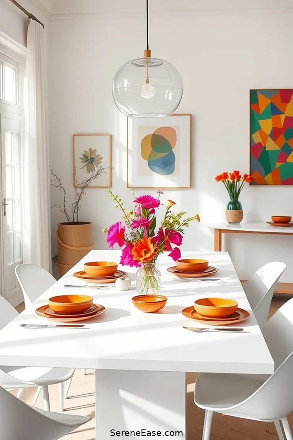 Tips for a Bold and Bright Minimalist Dining Room Style 4 Incorporate Colorful Accents for Tips for a Bold and Bright Minimalist Dining Room Style