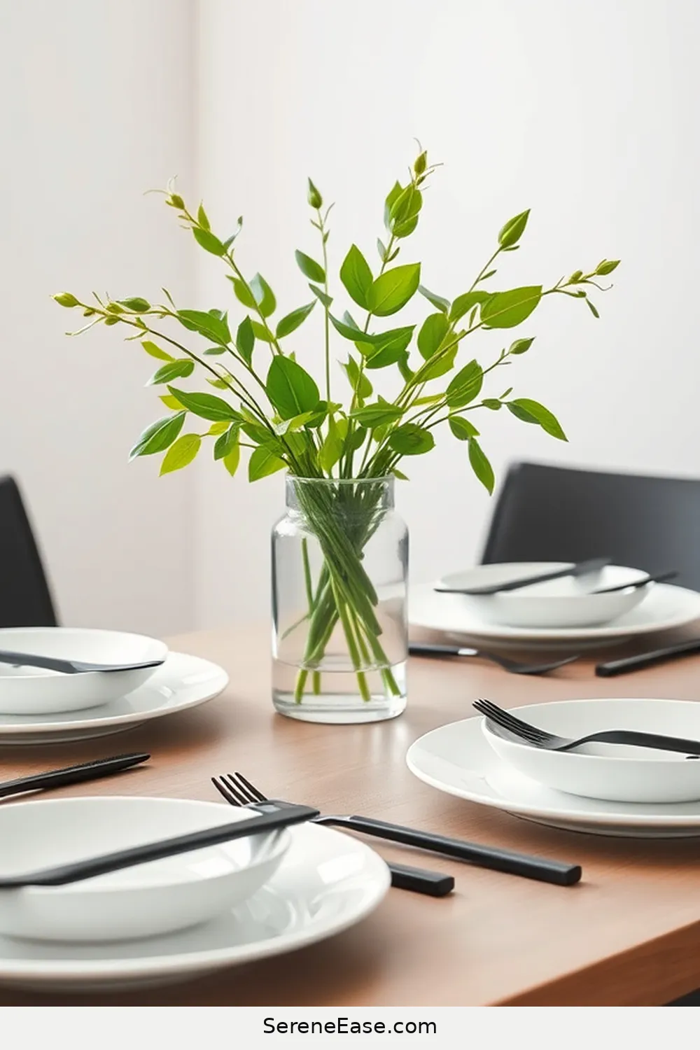 Tips for a Bold and Bright Minimalist Dining Room Style 9 Keep Table Settings Simple for Tips for a Bold and Bright Minimalist Dining Room Style