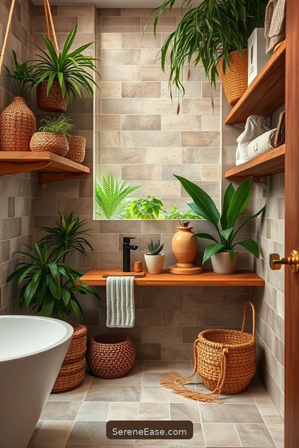 Transform Your Bathroom With Earth Tones and Bohemian Style 3 Incorporating Natural Materials for Transform Your Bathroom With Earth Tones and Bohemian Style