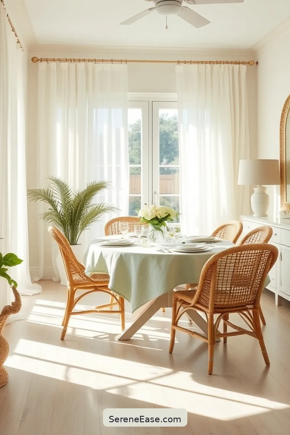 Transform Your Dining Room: Coastal Style Meets Neutral Tones 6 Utilizing Light and Airy Fabrics for Transform Your Dining Room: Coastal Style Meets Neutral Tones