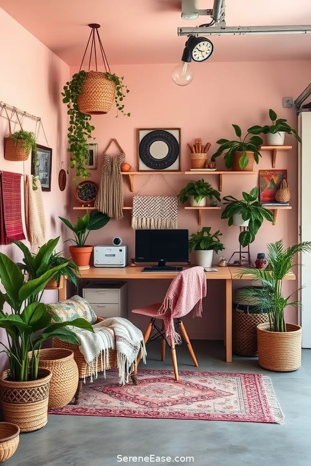 Transform Your Garage With Pastels and Bohemian Style 4 Functional Spaces: Creating a Cozy Workspace for Transform Your Garage With Pastels and Bohemian Style