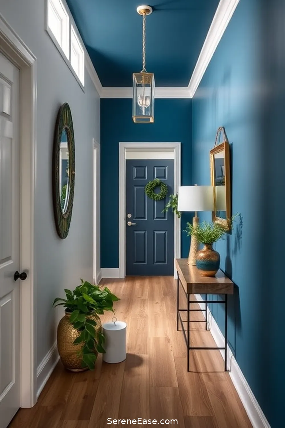 Transform Your Hallway With Jewel Tones in Modern Farmhouse Style 6 Accent Walls: A Statement of Color for Transform Your Hallway With Jewel Tones in Modern Farmhouse Style