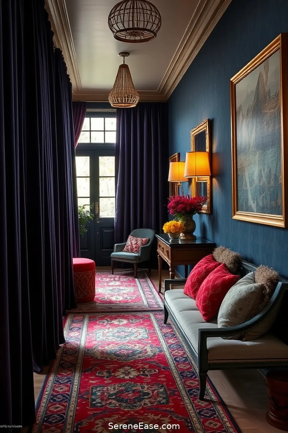 Transform Your Hallway With Jewel Tones in Modern Farmhouse Style 8 Textiles That Complement the Farmhouse Style for Transform Your Hallway With Jewel Tones in Modern Farmhouse Style