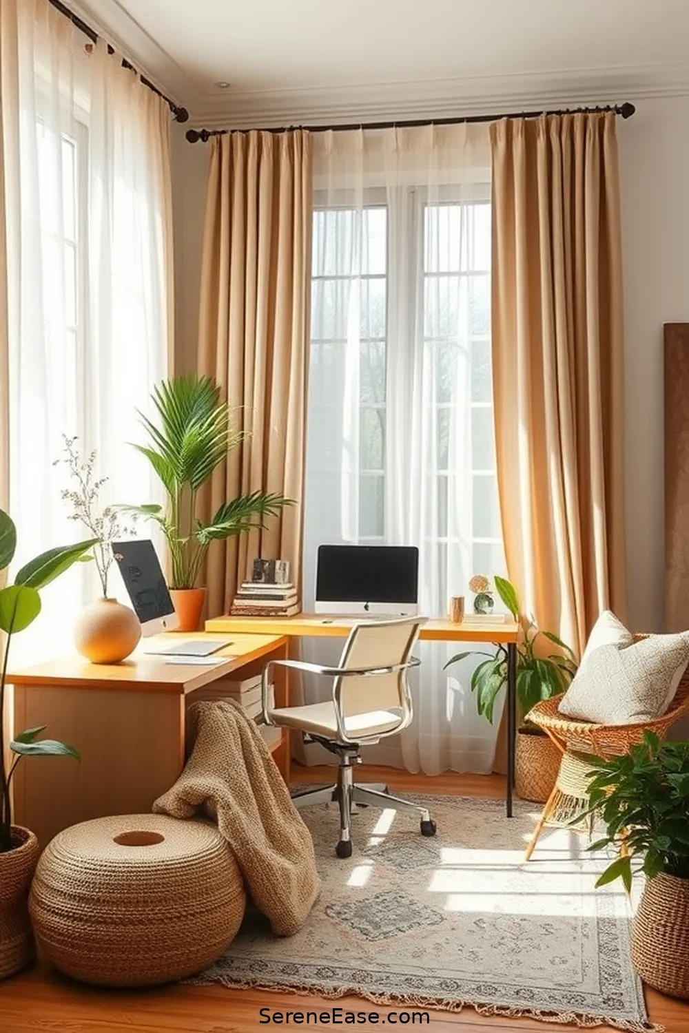 Transform Your Home Office With Neutral Tones in Bohemian Style 4 Choosing the Right Shades for Your Space for Transform Your Home Office With Neutral Tones in Bohemian Style