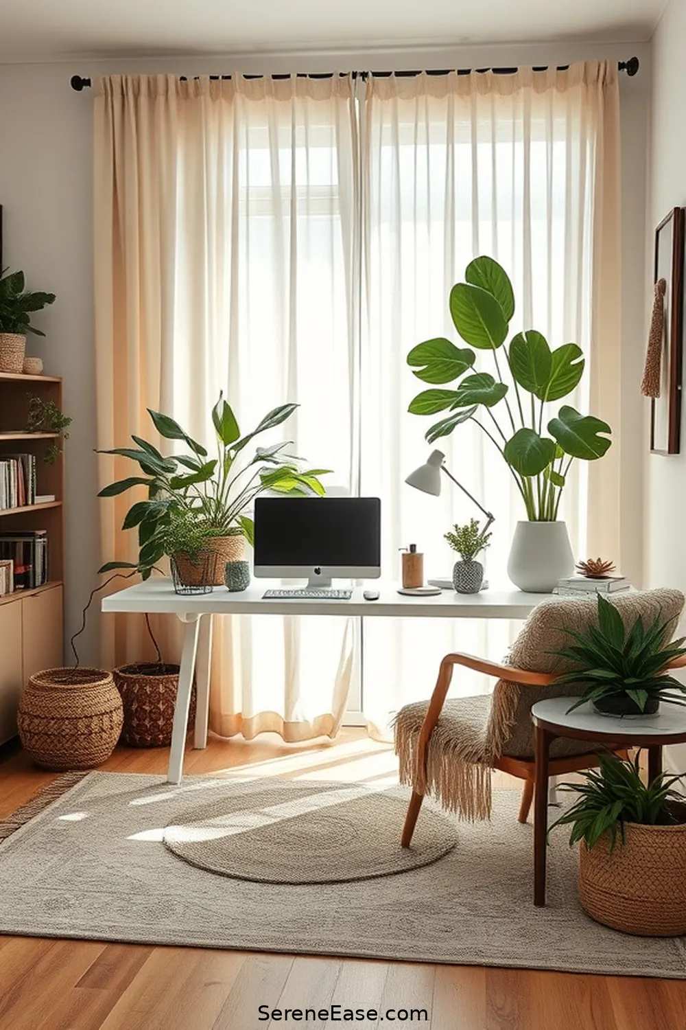 Transform Your Home Office With Neutral Tones in Bohemian Style 16 Maintaining Your Serene Workspace for Transform Your Home Office With Neutral Tones in Bohemian Style