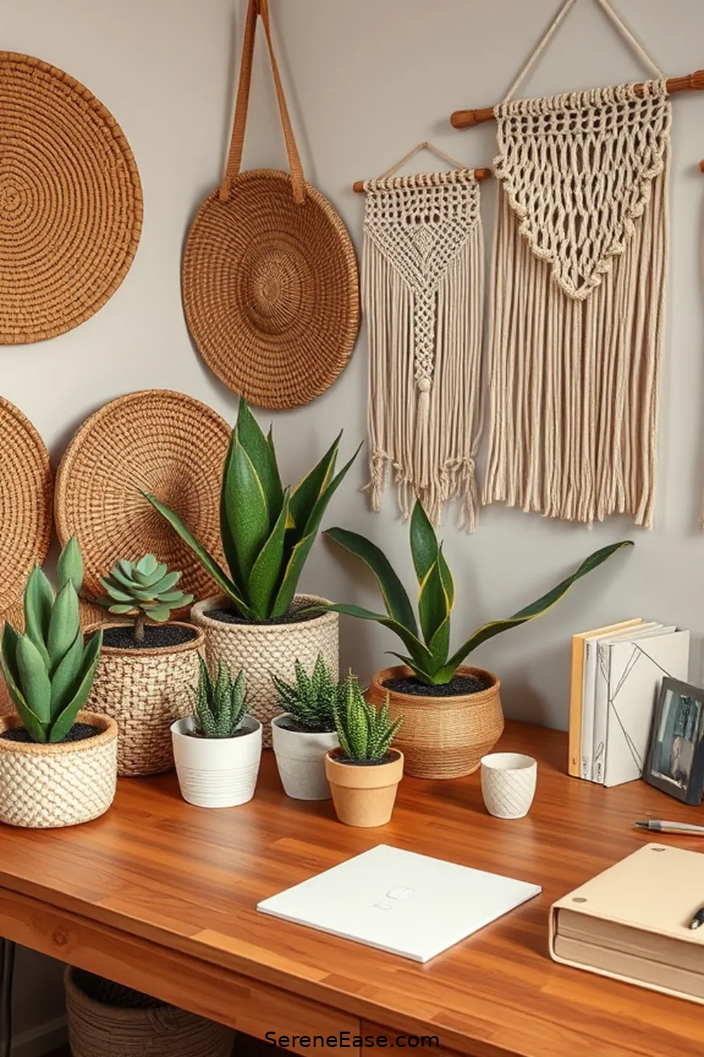 Transform Your Home Office With Neutral Tones in Bohemian Style 12 Organizing Your Workspace With Boho Flair for Transform Your Home Office With Neutral Tones in Bohemian Style