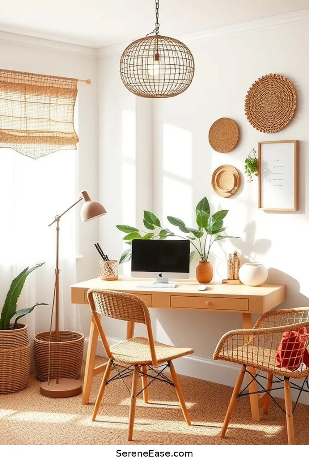 Transform Your Home Office With Neutral Tones in Bohemian Style 3 The Power of Neutral Color Palettes for Transform Your Home Office With Neutral Tones in Bohemian Style