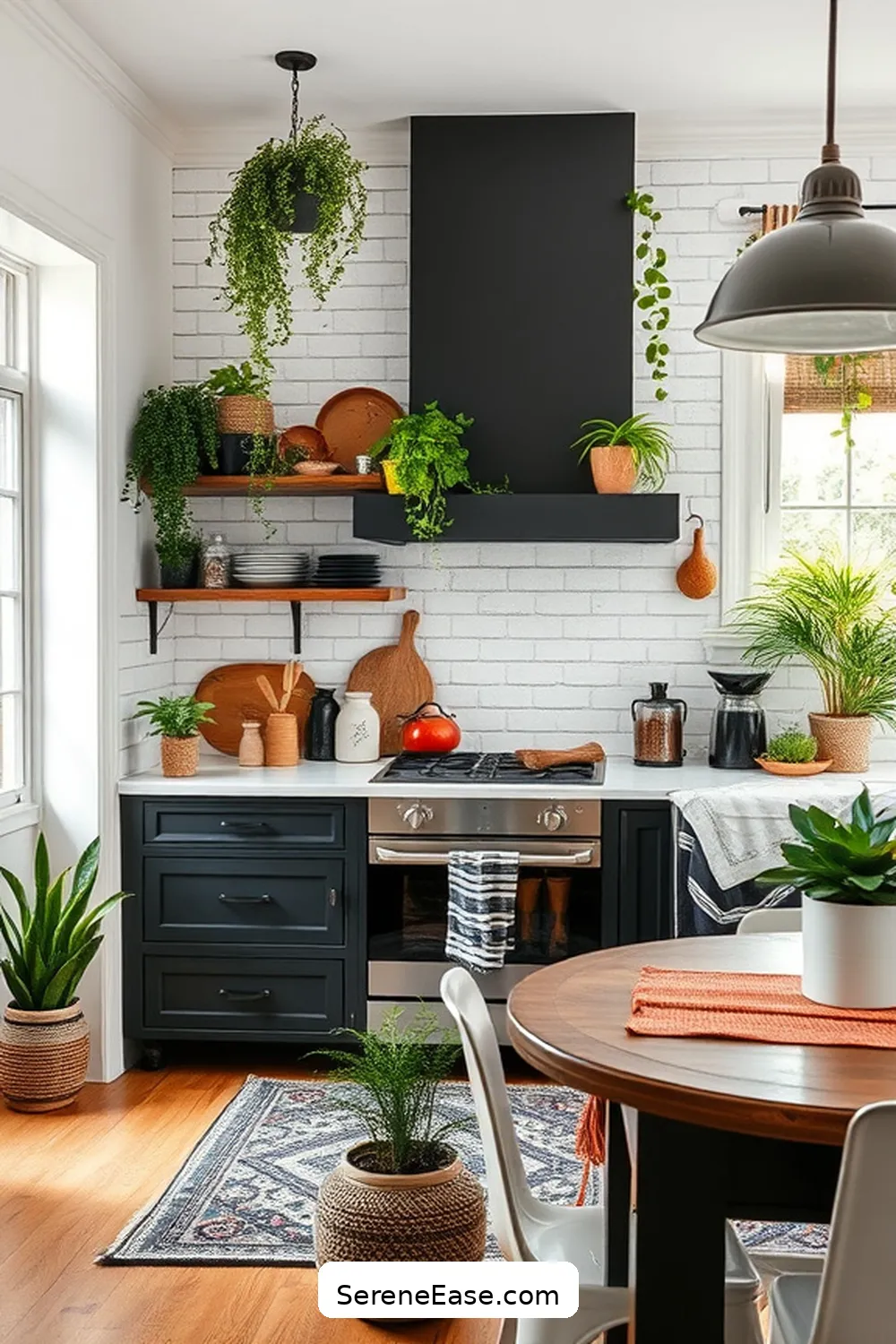 Transform Your Kitchen Into a Black and White Bohemian Style 10 Accessorize With Bohemian Accents for Transform Your Kitchen Into a Black and White Bohemian Style