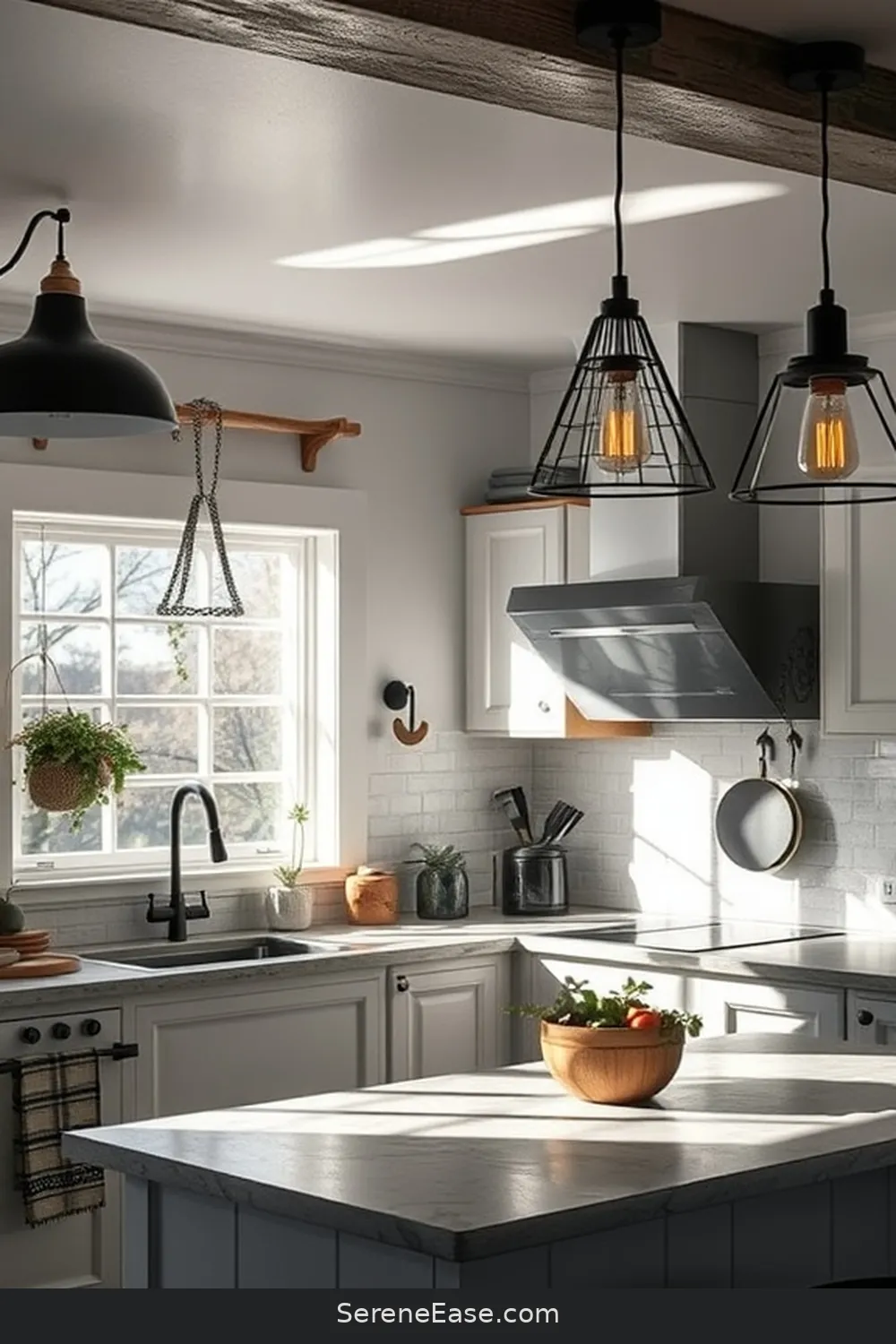 Transform Your Kitchen Into a Black and White Bohemian Style 4 Choose Eclectic Lighting Fixtures for Transform Your Kitchen Into a Black and White Bohemian Style