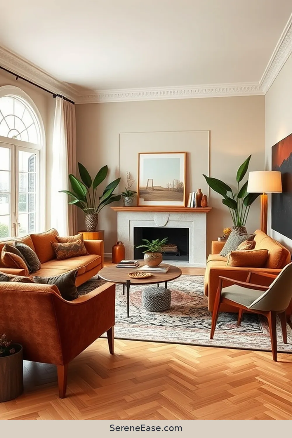 Transform Your Living Room With Earth Tones and Mid-Century Modern Style 8 Accent Pieces That Make a Statement for Transform Your Living Room With Earth Tones and Mid-Century Modern Style