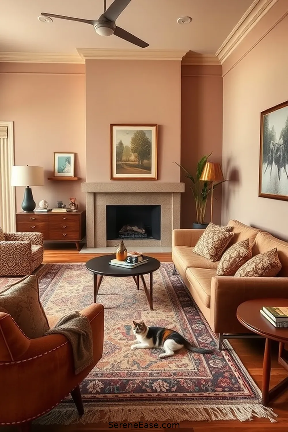 Transform Your Living Room With Earth Tones and Mid-Century Modern Style 9 Layering Patterns and Fabrics for Transform Your Living Room With Earth Tones and Mid-Century Modern Style