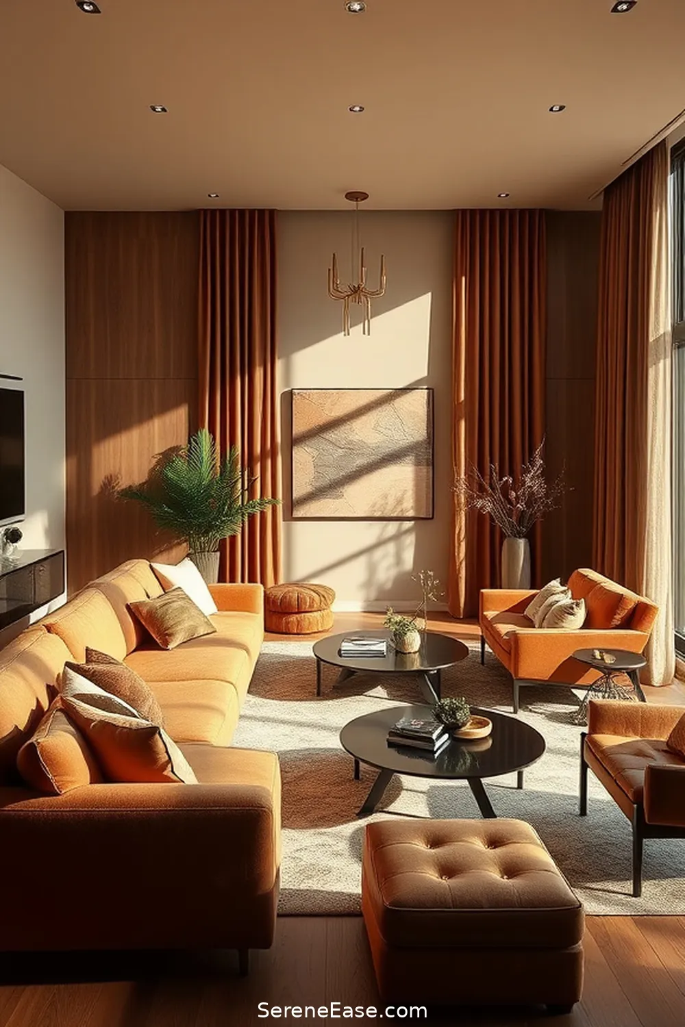 Transform Your Living Room With Earth Tones and Mid-Century Modern Style 7 The Role of Lighting in Creating Atmosphere for Transform Your Living Room With Earth Tones and Mid-Century Modern Style