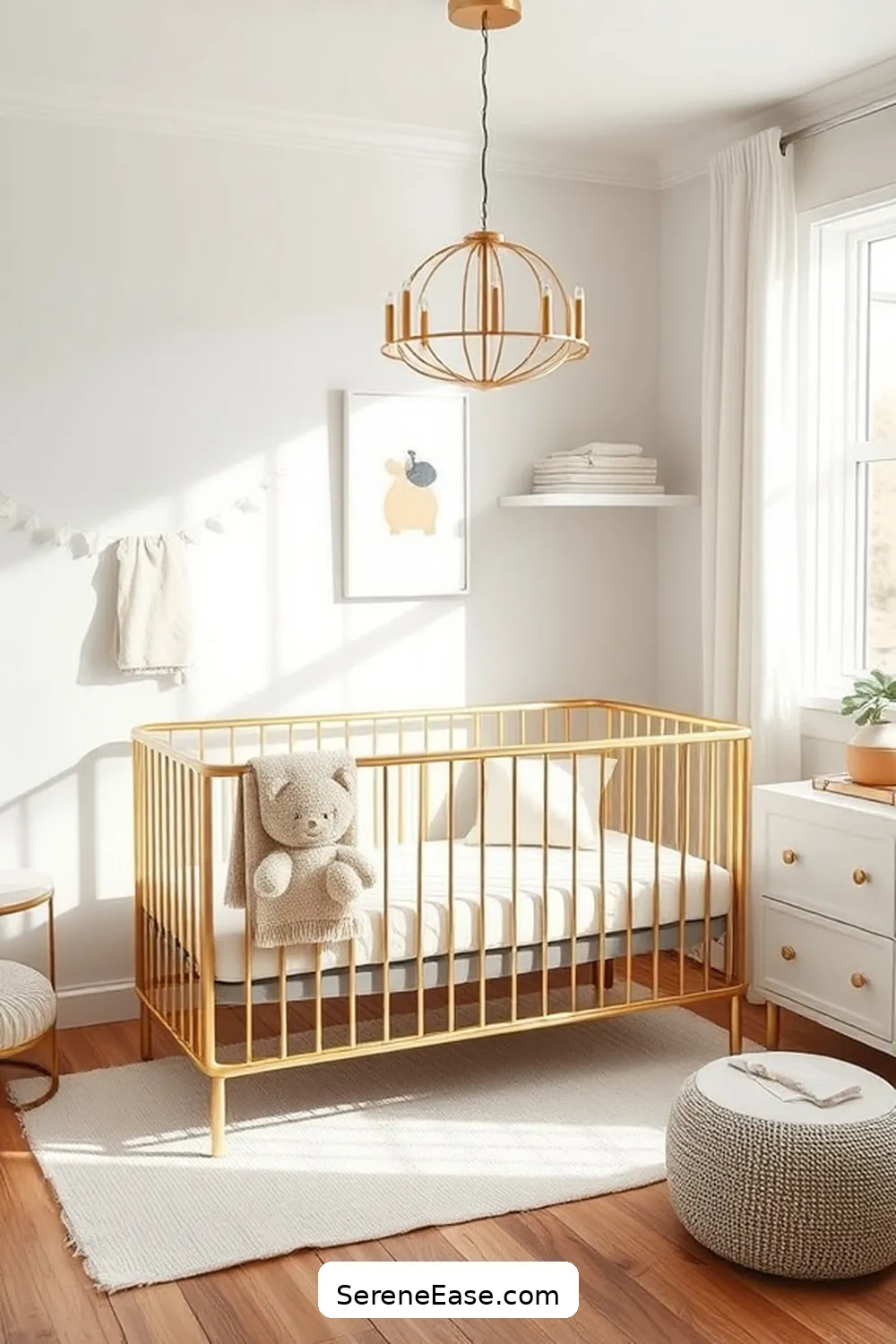 Transform Your Nursery With Metallic Accents in Scandinavian Style 6 Incorporating Metallic Furniture Pieces for Transform Your Nursery With Metallic Accents in Scandinavian Style