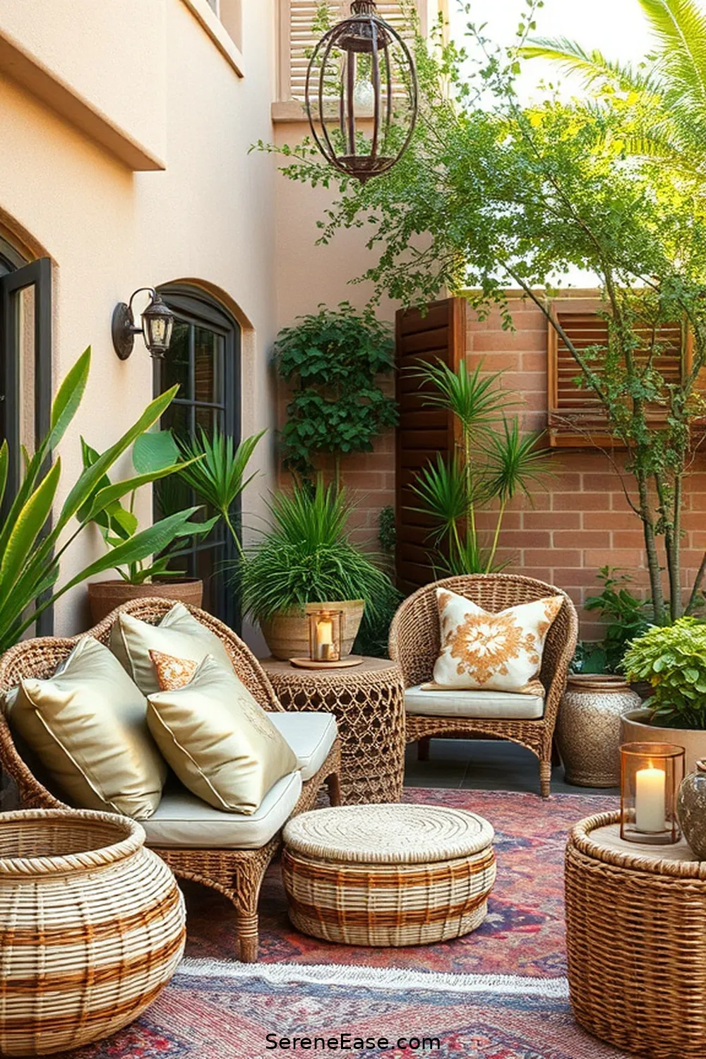 Transform Your Outdoor Patio With Metallic Accents in Bohemian Style 12 Layering Textures: Combining Metallics With Natural Elements for Transform Your Outdoor Patio With Metallic Accents in Bohemian Style