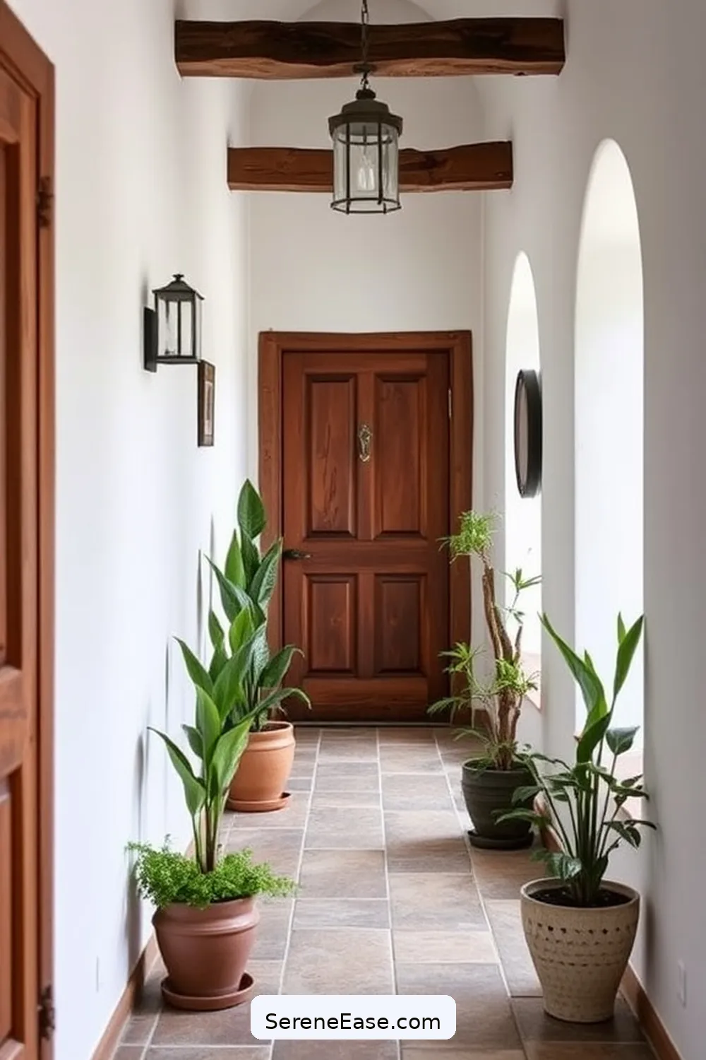 Transforming Your Hallway: Blending Pastels With Rustic Style 9 Adding Greenery: Plants That Complement Both Styles for Transforming Your Hallway: Blending Pastels With Rustic Style
