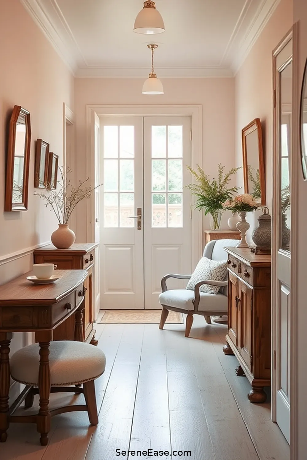 Transforming Your Hallway: Blending Pastels With Rustic Style 7 Blending Furniture Styles: Rustic Meets Soft for Transforming Your Hallway: Blending Pastels With Rustic Style