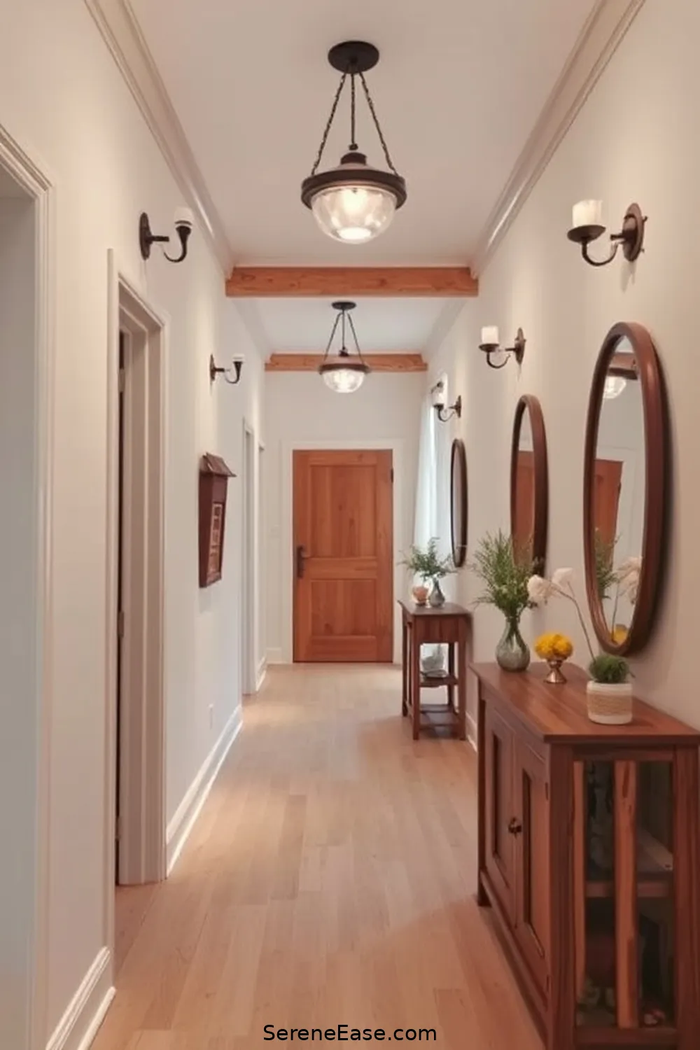 Transforming Your Hallway: Blending Pastels With Rustic Style 8 Lighting Choices: Enhancing the Pastel and Rustic Balance for Transforming Your Hallway: Blending Pastels With Rustic Style