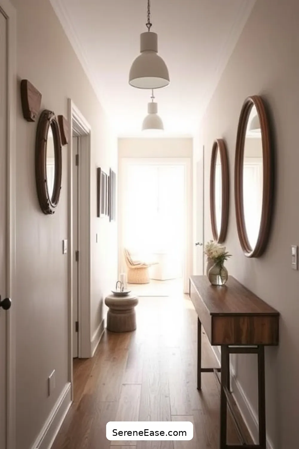 Transforming Your Hallway: Blending Pastels With Rustic Style 13 Utilizing Mirrors to Expand Space and Light for Transforming Your Hallway: Blending Pastels With Rustic Style