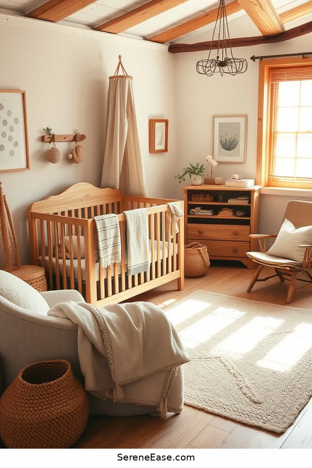 Furniture Selection for a Rustic Nursery for Using Neutral Tones in a Rustic Nursery Style