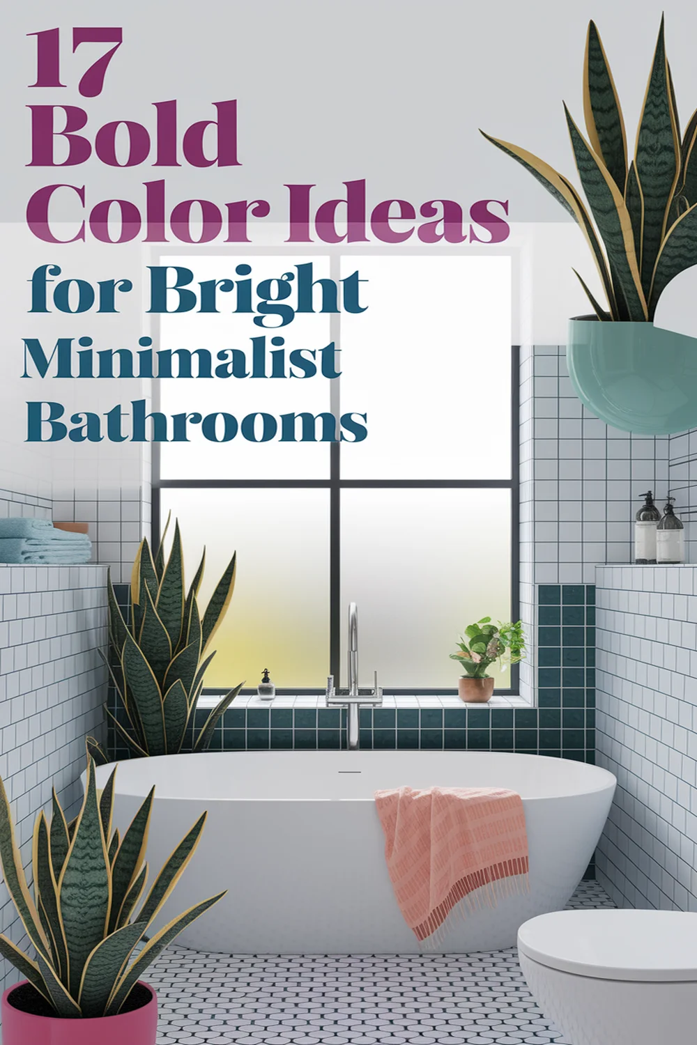 Image for: 17 Ways to Incorporate Bold Colors in Bright Minimalist Bathroom Style