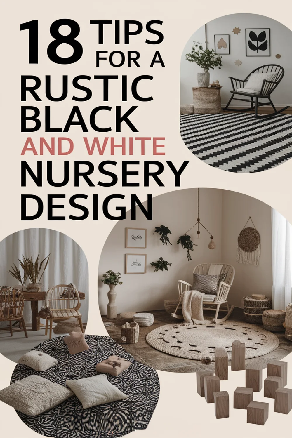 Image for: 18 Tips for Designing a Black and White Rustic Nursery Style