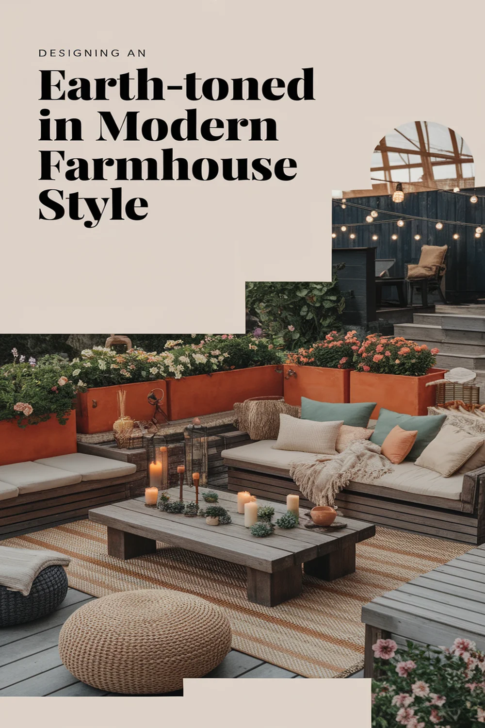 Image for: Designing Your Outdoor Patio With Earth Tones in Modern Farmhouse Style