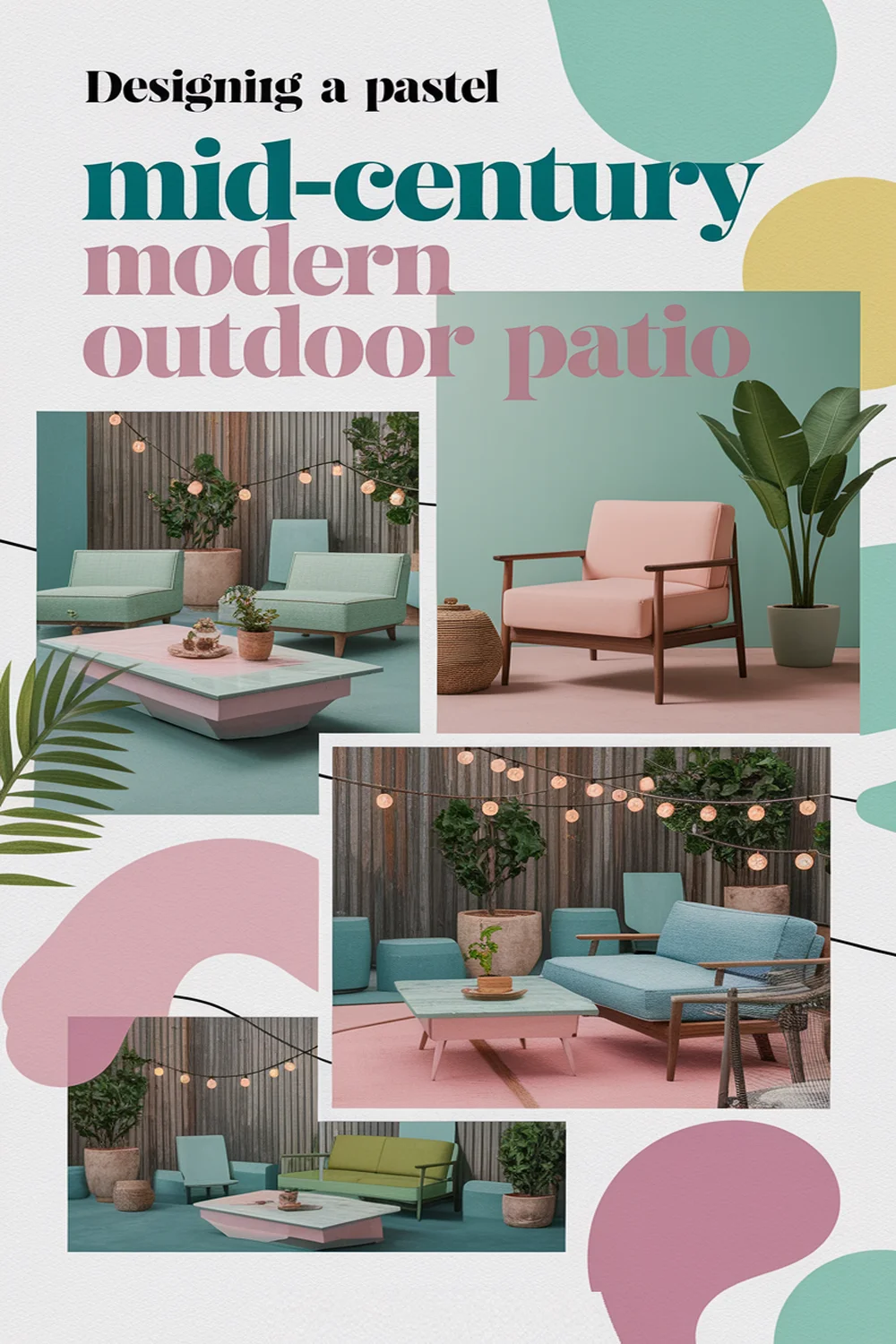 Image for: Designing Your Outdoor Patio in Pastels and Mid-Century Modern Style