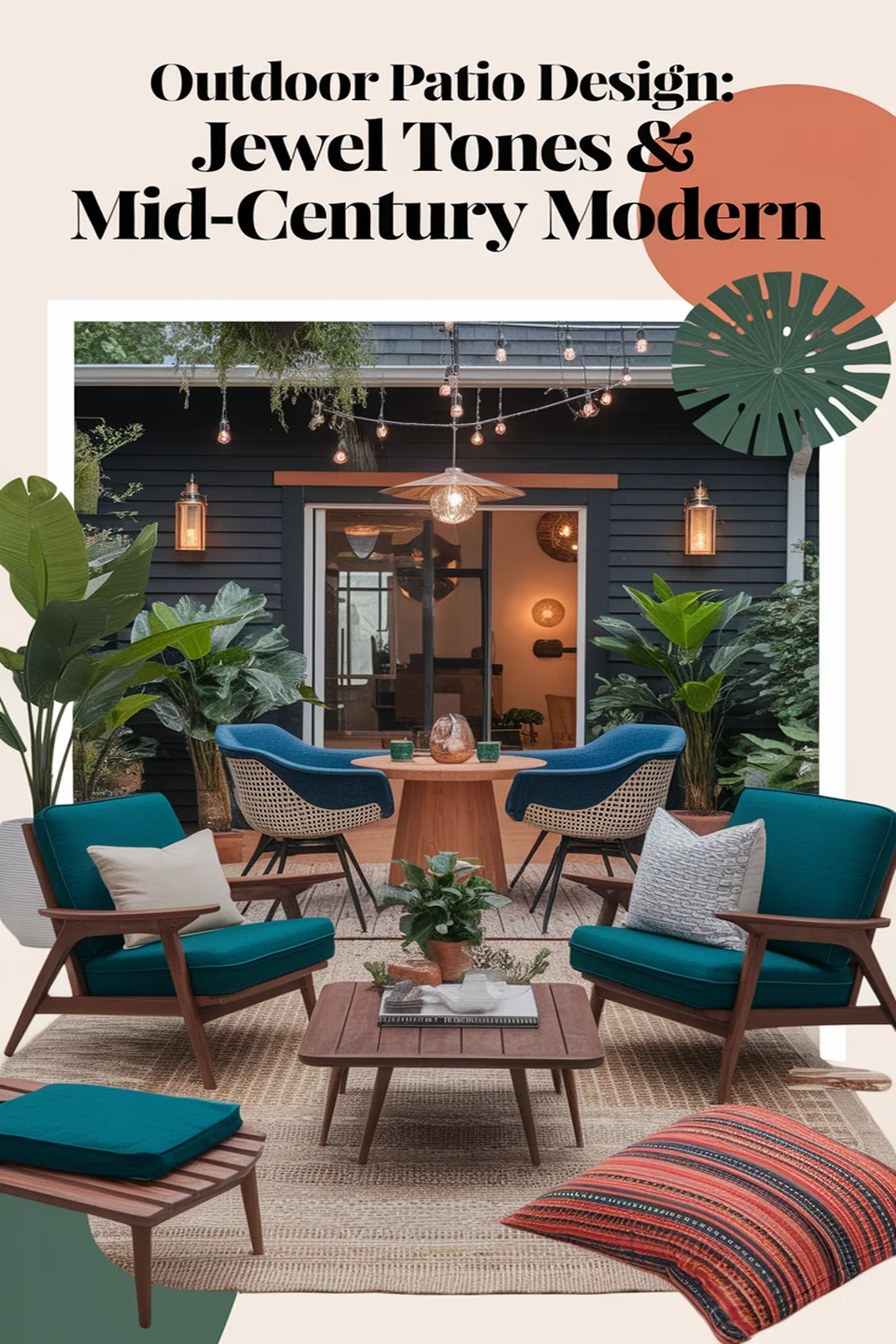 Image for: Designing Your Outdoor Patio: Jewel Tones and Mid Century Modern Style